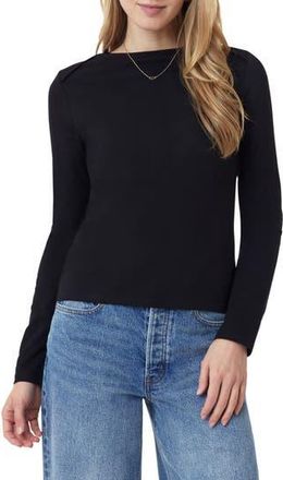 Scotch & Soda Boat Neck Knit Top in Black Night at Nordstrom Rack, Size X-Large