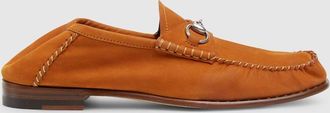 Gucci Womens Gigi Loafer, Brown, Suede
