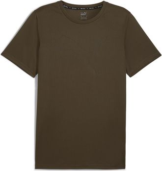 Puma Trainingsshirt PUMA PERFORMANCE CAT TEE M, Herren, Gr. S, gr&uuml;n (schwarz olive), Netz, Obermaterial: 100% Polyester, unifarben, regular fit normal, Run
