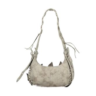 Desigual Schoudertas met vlinderversiering - Dames - Tassen - Grijs - Maat: ONE Size