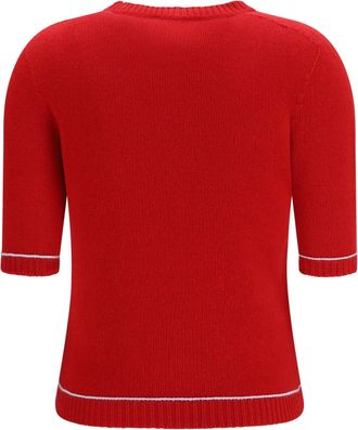 Fabiana Filippi Womens Brushed Platinum Sweater Rosso-Azzurro Top Rosso/azzurro