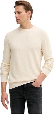 Guess Ronde hals gebreid - Heren - Ronde hals truien - Beige - XS - Katoen - Truien & Vesten