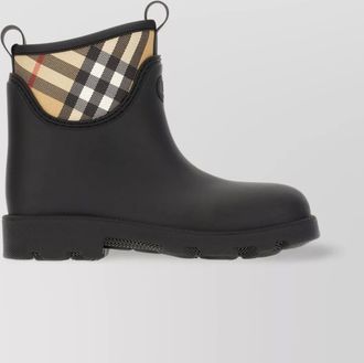 Burberry rubber check ankle boots