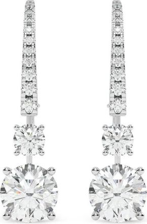 Tilla 14kt witgouden oorbellen met in het labratorium gekweekte diamant