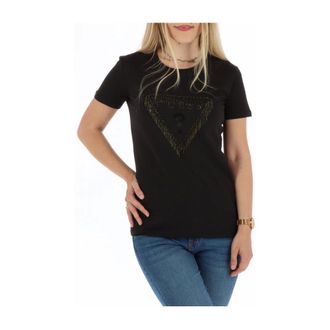 Guess Mujer, Camisetas, Negro, Talla: S