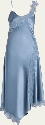 Veronica Beard Vernon Lace Silk Slip Dress