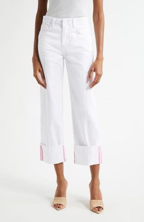 L'agence Leighton Cuff Stovepipe Jeans in Blanc at Nordstrom Rack, Size 32