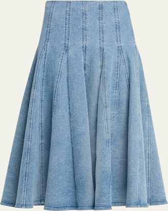 SIMKHAI Taylan Denim Midi Skirt