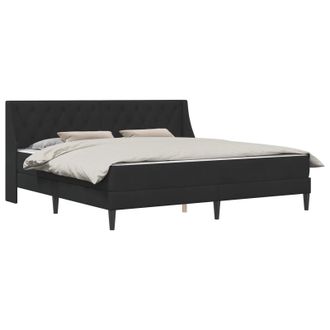 vidaXL Estructura De Cama Con Colch&oacute;n Negro 200 X 200 Cm Terciopelo Vidaxl