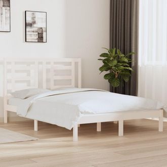vidaXL Vidaxl - Estructura De Cama Sin Colch&oacute;n Madera De Pino Blanca 140x190 Cm