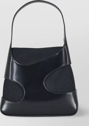 Ferragamo leather and fabric shoulder bag