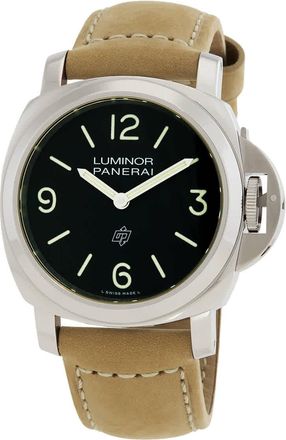 Officine Panerai Luminor Logo Hand Wind Black Dial Mens Watch PAM01086