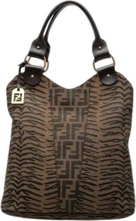 Fendi Borsa shopper Pre-owned in tela - - Pre-owned - Donna - Marrone - ONE SIZE