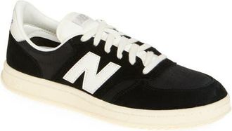 New Balance T500 Tennis Sneaker in Black/Sea Salt at Nordstrom, Size 7