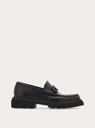 Ferragamo Men Gancini ornament moccasin Black Size 10.5