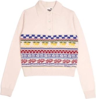 Mii Maglione con colletto polo e bottoni - - Sweatshirts & Hoodies - Donna - Multicolore - L