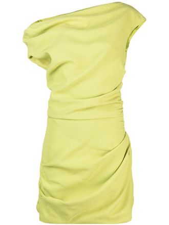 Paris Georgia Remmy one-shoulder minidress - Green