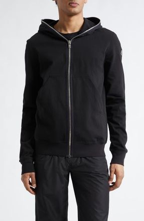 Moncler Cotton Zip Hoodie in Black at Nordstrom, Size X-Small