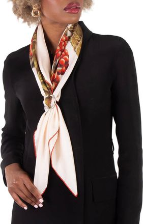 Ferragamo Ferragamo Blackberry Print Silk Scarf