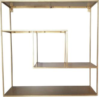 Decoclico Estanter&iacute;a mural de metal en dorado