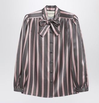 Valentino Garavani Striped Crepe De Chine Shirt