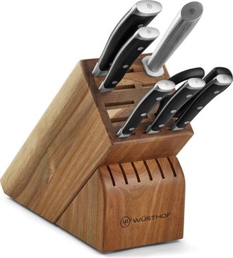 W&uuml;sthof Classic Ikon 8-Piece Knife Block Set in Black at Nordstrom