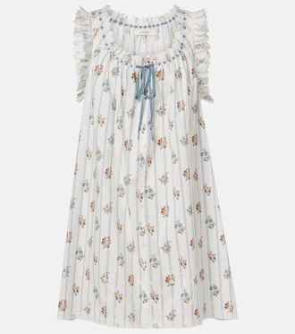 D&ocirc;en D&ocirc;en Nessie floral striped cotton shirt dress