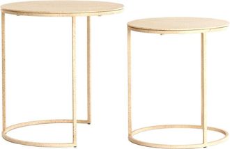 Light & Living Light&living - Set De Mesas Auxiliares Sadar Arena Con Moteado