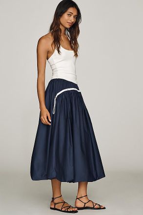 Hunter Bell Allegra 100% Cotton Midi Skirt