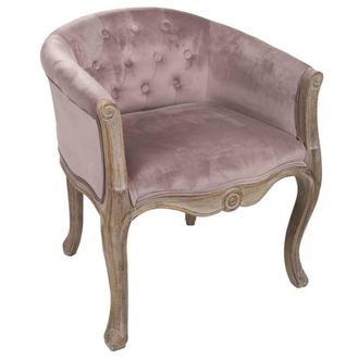 Wanderlust Deco Butaca de madera tapizada 61x61x71h cm