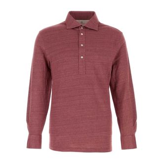 Brunello Cucinelli Brunello Cucinelli, Polo Shirts, male, Purple, Size: XL Jersey Polo Shirt