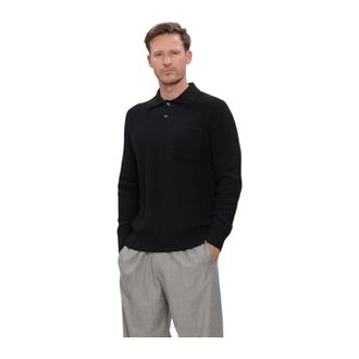 FILIPPO DE LAURENTIIS Tops, Heren, Zwart, L, Wol, Polo Ml