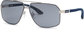 Chopard Smoke Grey Navigator Unisex Sunglasses SCHG89 0579 66