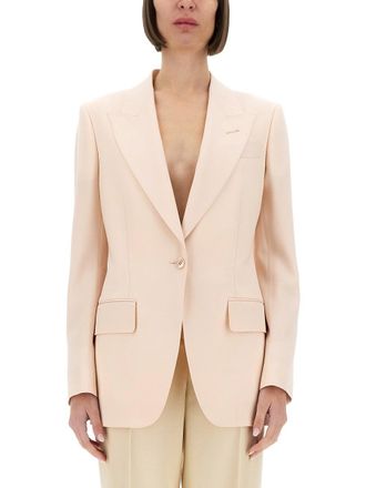 Tom Ford Womens Single Breasted Wool Jacket - Peach - Size EU 36 (Womens)