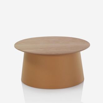 Aqa Tavolino Da Salotto Rotondo Con Piano In Mdf Marus B - Arancione