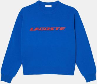 Lacoste Dames Lacoste Contrast Branded Crewneck Sweatshirt in blauw