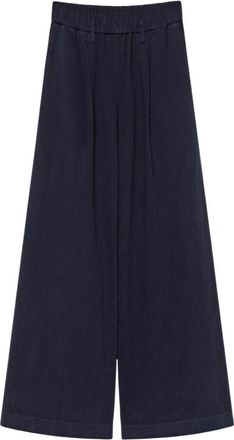 Forte_Forte Bull Wijde Broek - Dames - Wijde Broeken - Blauw - M - Katoen - Broeken