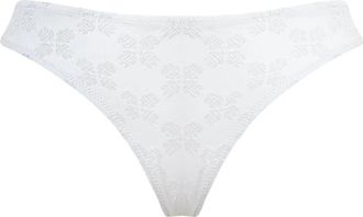 Vilebrequin Midi Brief Bikini Broekje Turtle Monogram Jacquard - Dames - Bikinis - Wit - L - Badmode