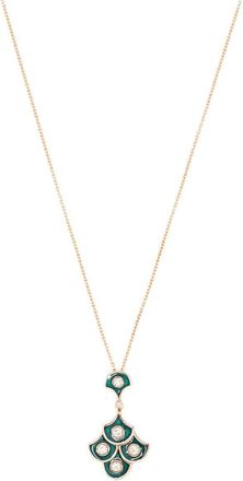 Selim Mouzannar 18kt rose gold Fish For Love diamond necklace - women - Diamond/18kt Rose Gold/Enamel - One Size