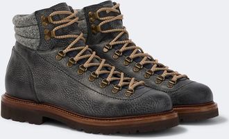 Brunello Cucinelli Leather lace-up boots