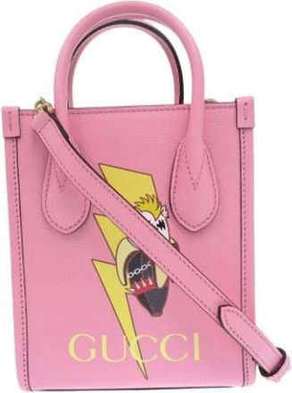 Gucci Pre-owned Tote Bags, female, Pink, Size: ONE SIZE Pre-owned Satchel