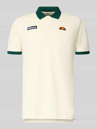 Ellesse Regular Fit Poloshirt mit Label-Stitchings in Offwhite, Gr&ouml;&szlig;e XXL