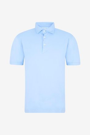 Fedeli Poloshirt aus Baumwolljersey Giza Dusty