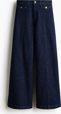 H&M Wide High Jeans - Blue