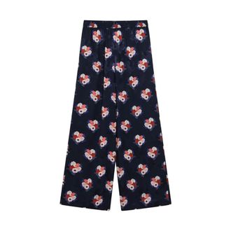 Fendi Bouquet Jacquard Trousers - female - Fendi - Wide Trousers - Multicolor - 2XS - Trousers