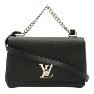 Louis Vuitton Pre-owned Lockme II Calf Leather 2way Bag - Dames - Pre-owned - Zwart - Maat: ONE Size Leer