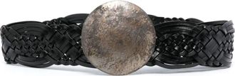 Gianfranco Ferre 2000s interwoven leather belt - women - Calf Leather - One Size - Black
