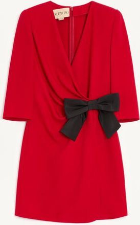 Valentino Cady Couture Short Dress With Faille Bow Woman PARIS/BLACK 36