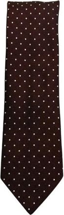 HUGO BOSS Ties, male, Red, ONE SIZE, Burgundy Polka Dot Silk Tie