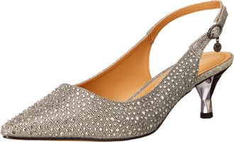 J. Rene&eacute; Ferryanne Pump Pewter Glitter / Rhinestones FERRYA-GFPEW Womens
